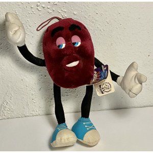 California Raisin Purple Plush Blue Shoes 1987 by Applause Tags‎ Hang tag